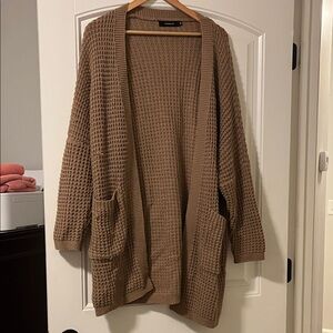 Cozy Tan Knit Cardigan